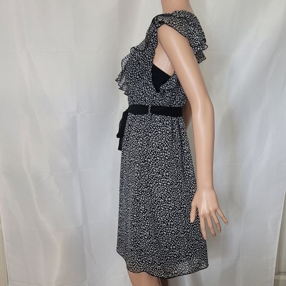 Charlotte Russe-Dalmatian Print Ruffle Dress, Sz. Medium - Picture 3 of 9